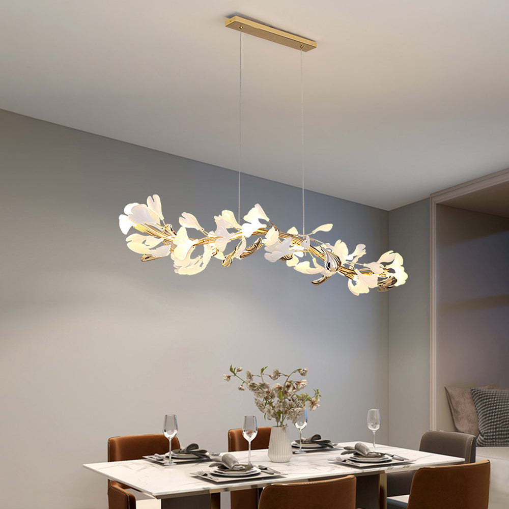 Olivia Modern Art Deco Chandelier over dining table