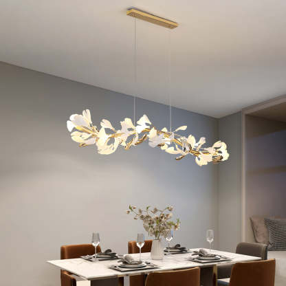 Olivia Modern Art Deco Chandelier over dining table