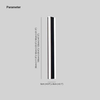 Orr outdoor wall lamp dimensions, Minimalist metal lighting sizes