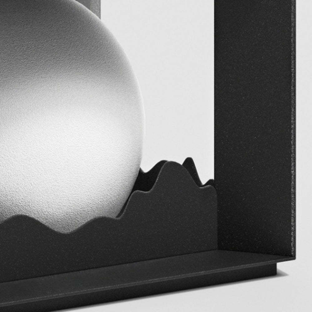 Riley Modern Mountain Outdoor Lamp metal details