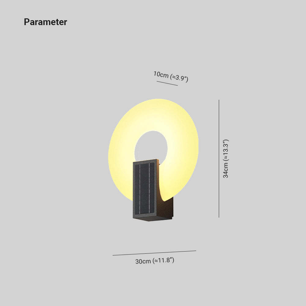 Isaac Outdoor Wall Lamp Dimensions, Solar Powered