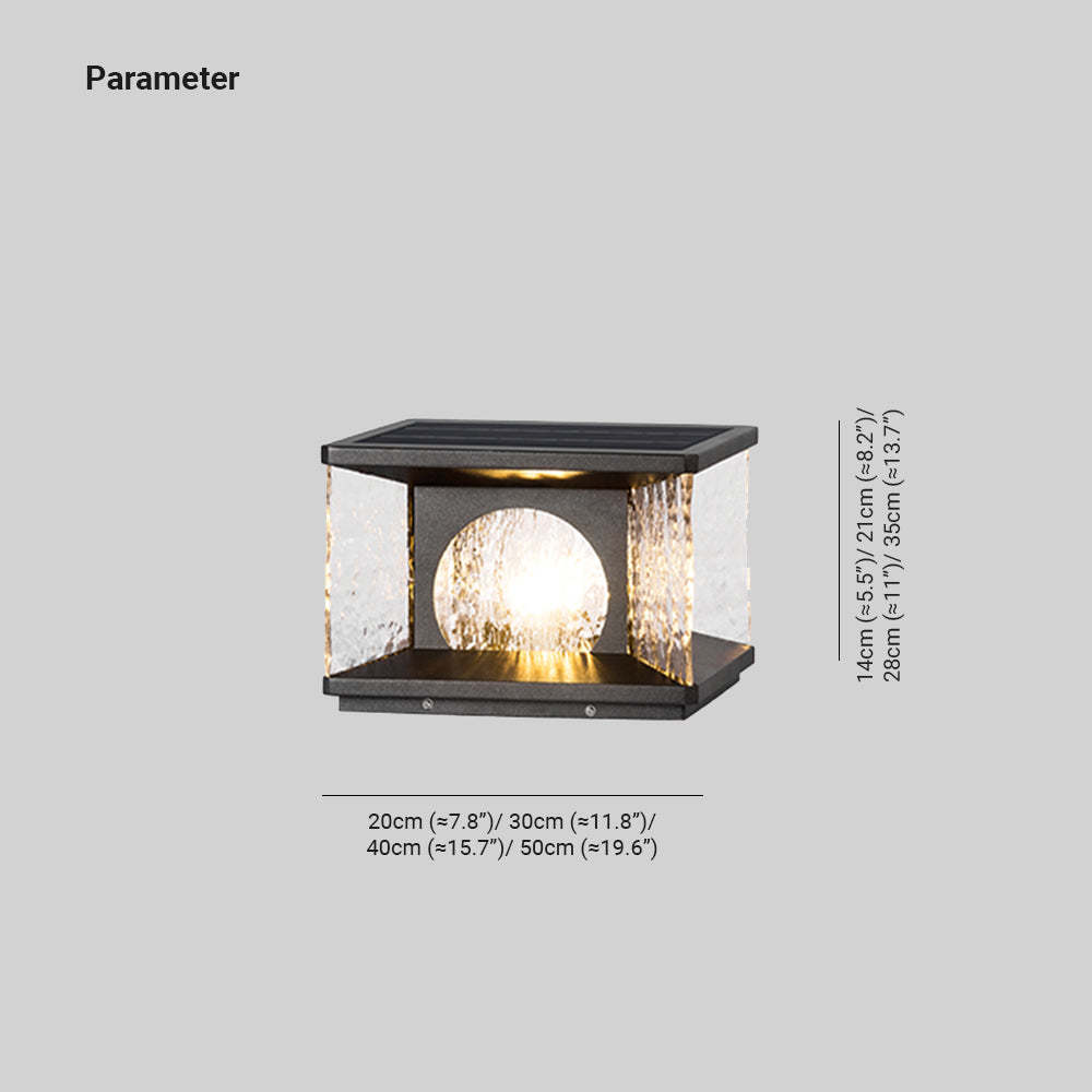 Riley Modern Outdoor Pillar Light Dimensions