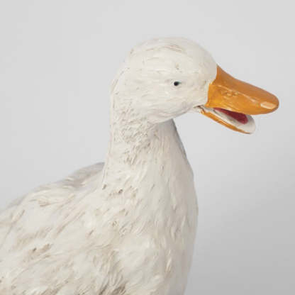 Resin Goose Garden Light Detail
