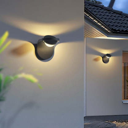 Orr modern outdoor wall lamp. Waterproof solar garden light. Orr Modern Arc Metal Acrylic Solar Waterproof Adjustable Outdoor Wall Lamp