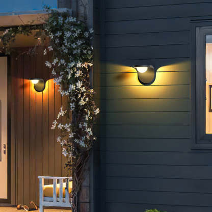 Orr Modern Outdoor Wall Lamp - Garden Lighting Orr Modern Arc Metal Acrylic Solar Waterproof Adjustable Outdoor Wall Lamp