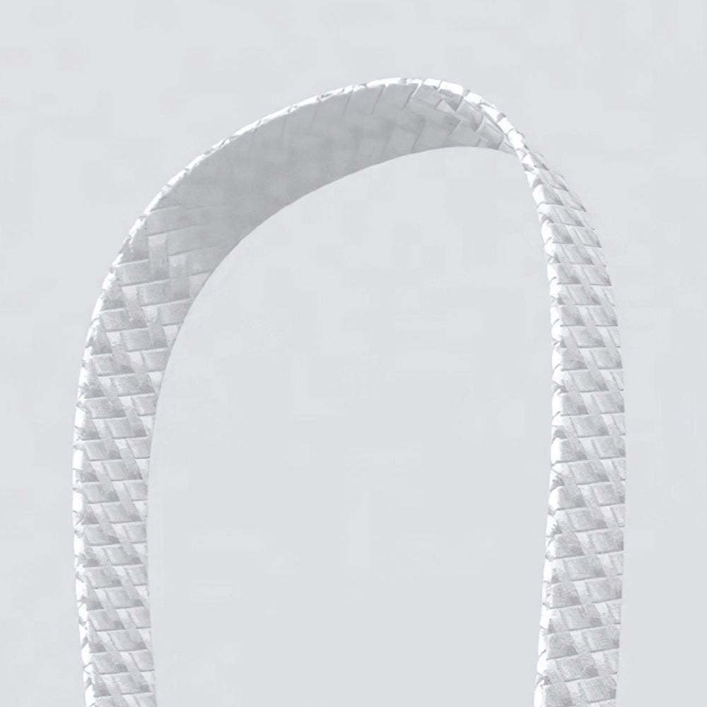 Minori Pendant Light cord detail, woven texture.
