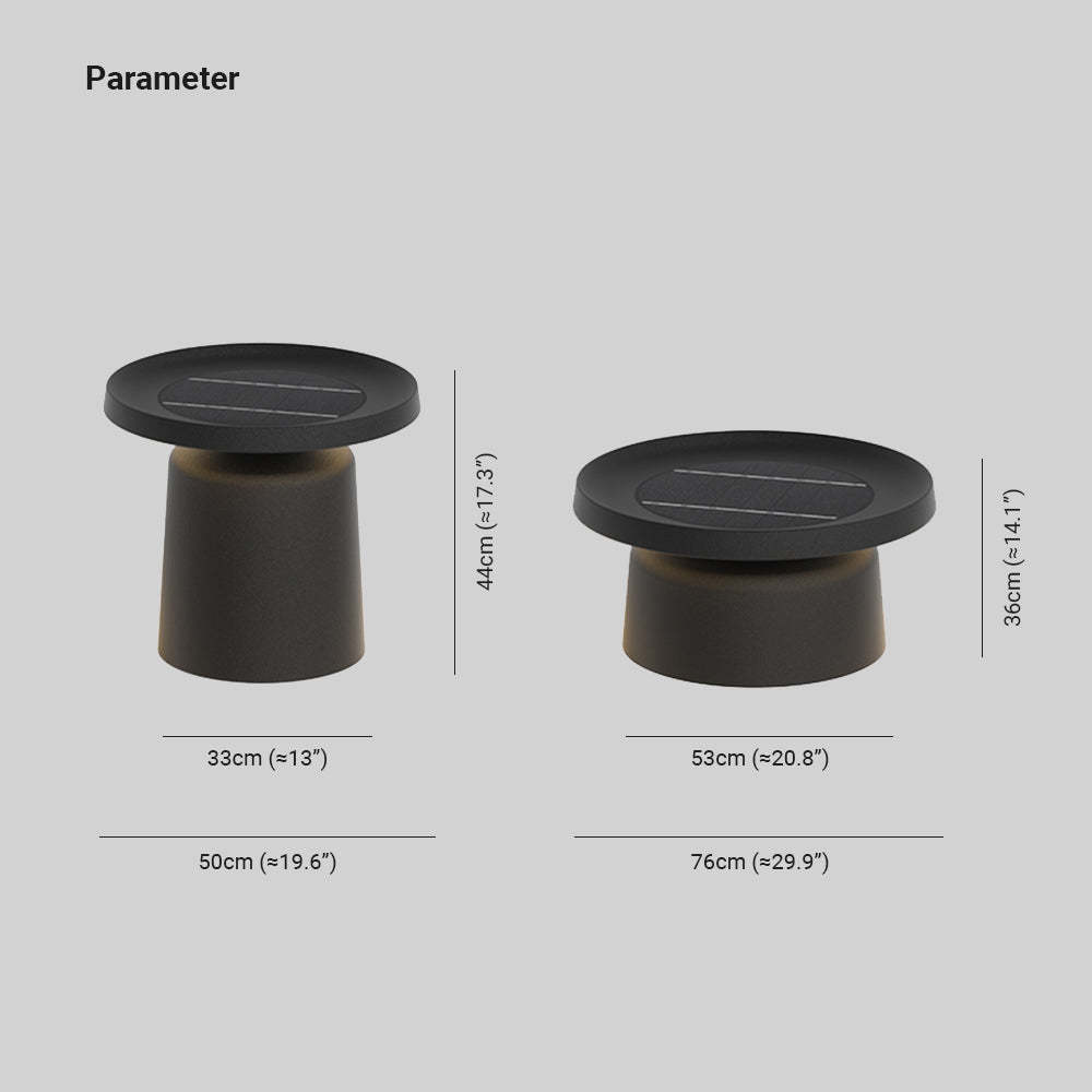 Pena Outdoor Floor Lamp dimensions - Metal table lamp size details