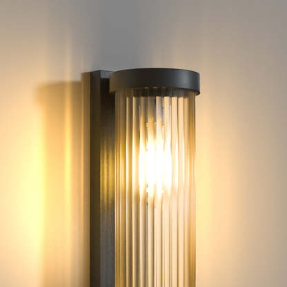 Orr modern outdoor wall lamp with glass shade