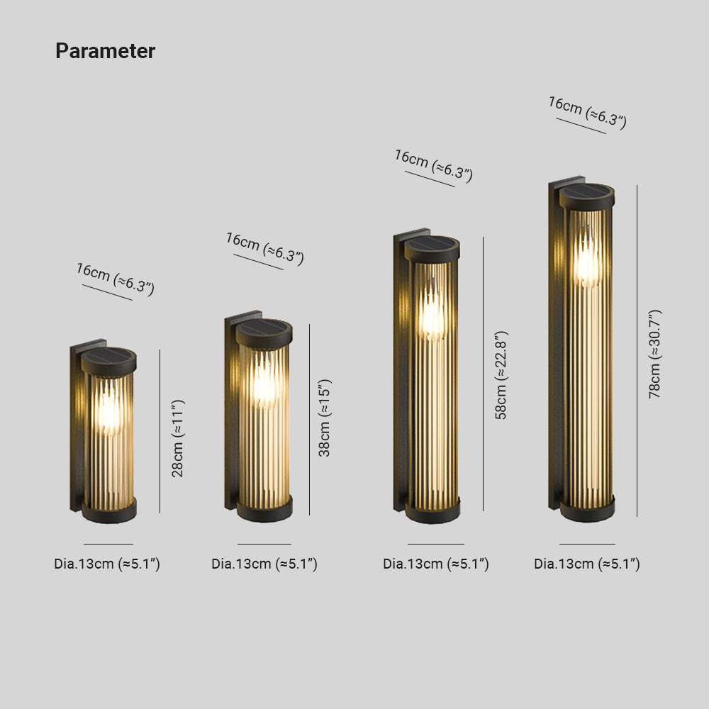 Orr Modern Cylindrical Wall Lamp Dimensions