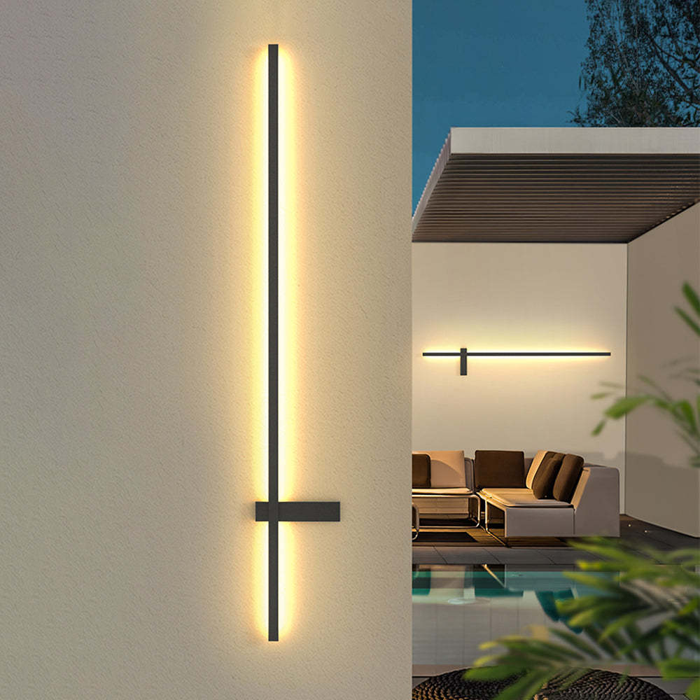 Modern outdoor wall lamp, minimalist metal lighting