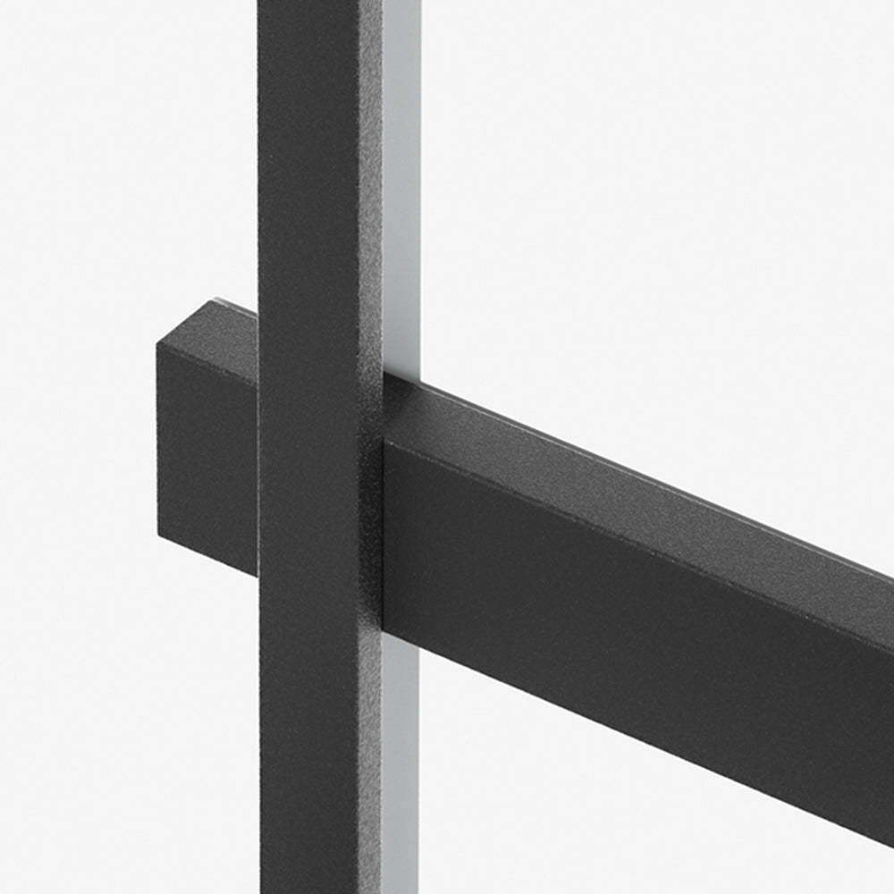 Detail of Edge minimalist metal outdoor wall lamp frame