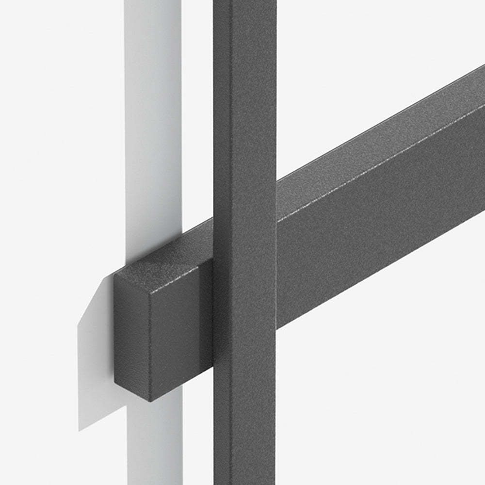 Las Sola Edge minimalist metal outdoor wall lamp detail.