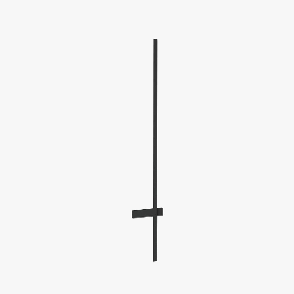 Edge minimalist outdoor wall lamp, black metal
