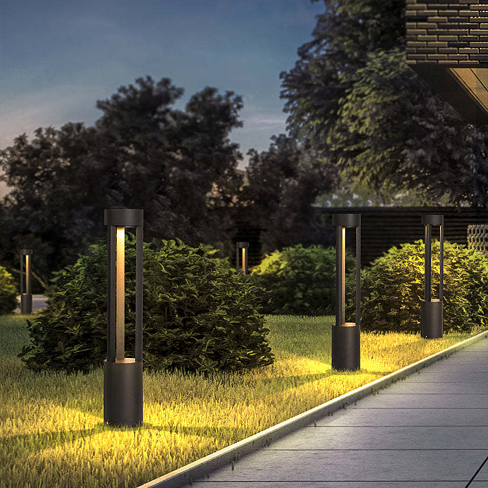 Pena Outdoor Path Lights illuminating a garden path