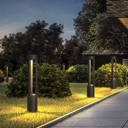 Pena Outdoor Path Lights illuminating a garden path