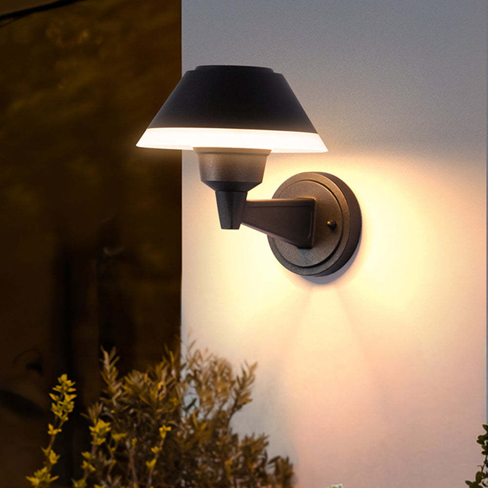 Carins modern outdoor wall lamp, metal and acrylic