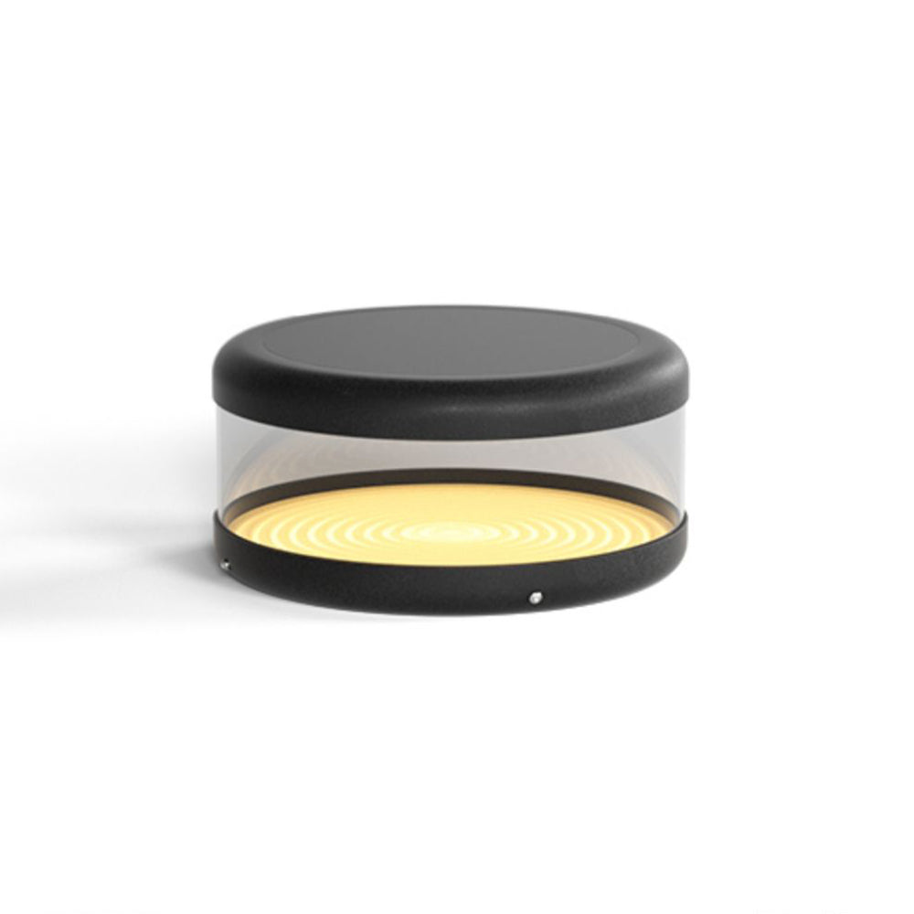 Riley Modern Cylinder Solar Lamp, Warm Light
