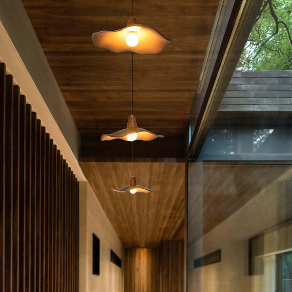 Carins Pendant Light Wave Retro, Mahogany Resin, Hallway