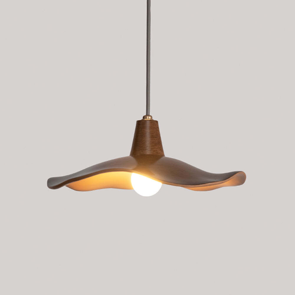 Carins Wave Pendant Light, Mahogany Resin, Interior Lighting