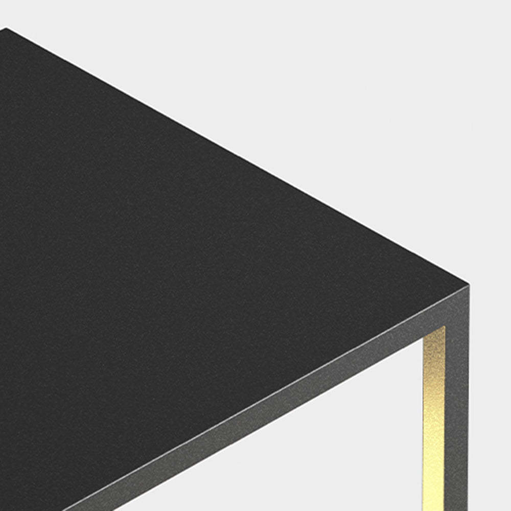 Pena outdoor bollard light detail, metal and acrylic