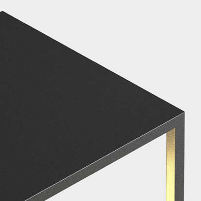Pena outdoor bollard light detail, metal and acrylic