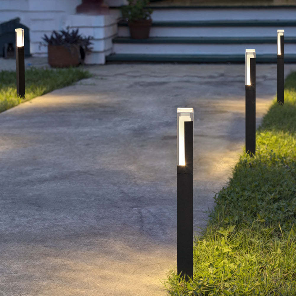Modern path lights, Pena design, lighting a garden walkway