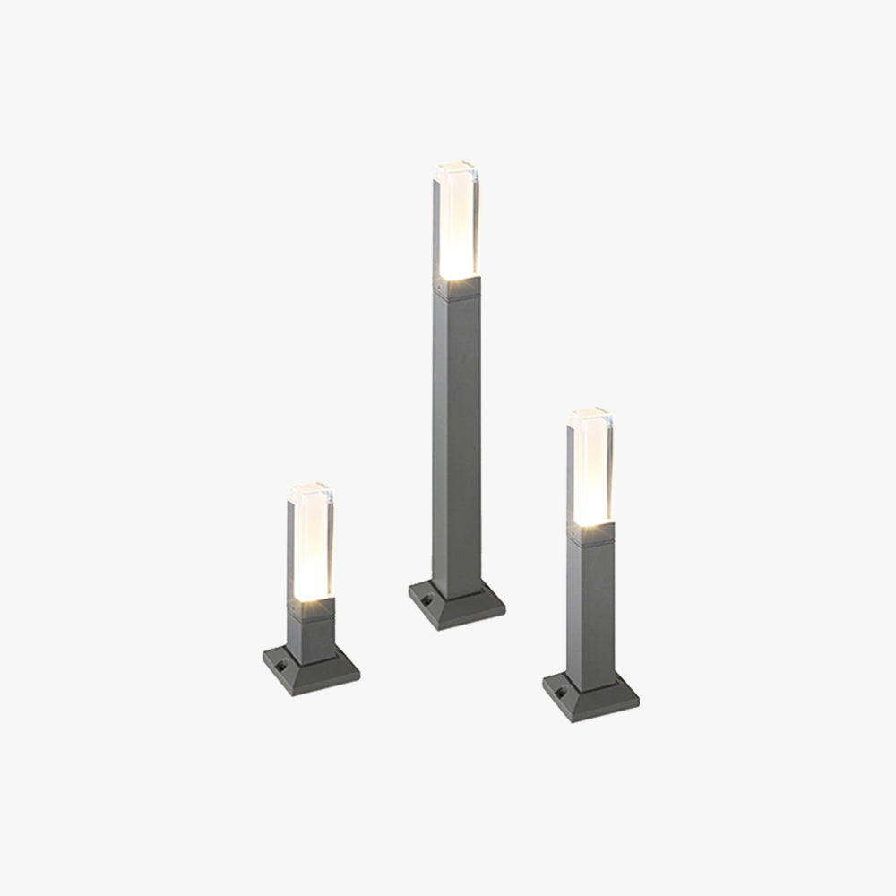 Pena Modern Rectangular Column Solar Outdoor Path Light