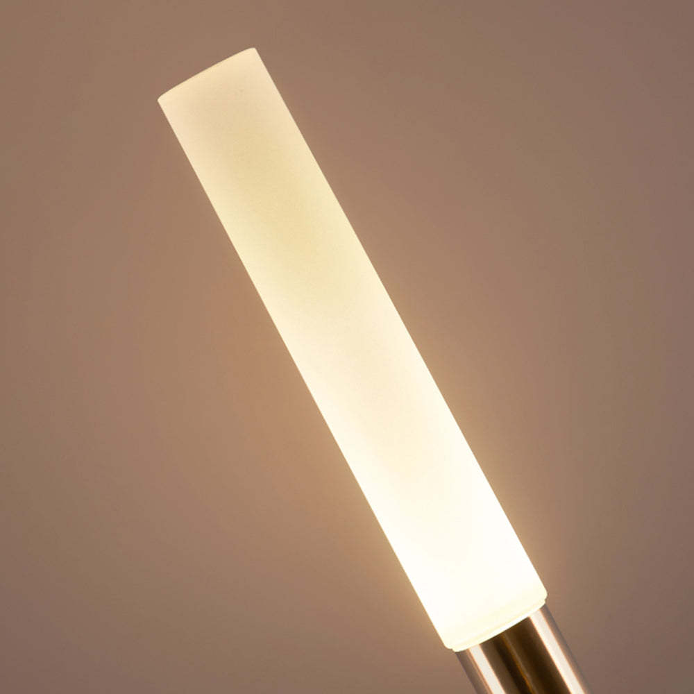 Pena Outdoor Post Light illuminated reed, close-up.