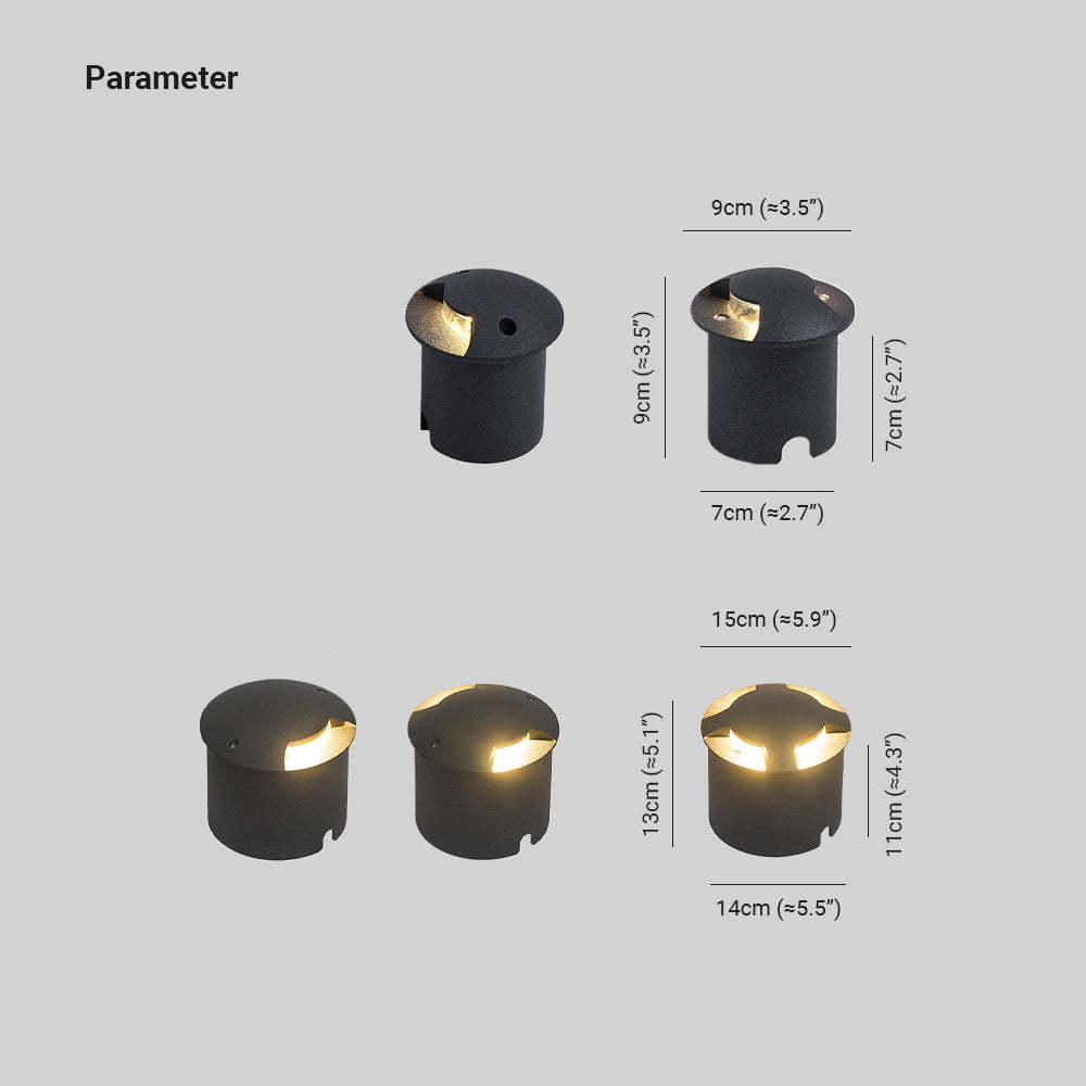 Pena Outdoor Step Light Dimensions