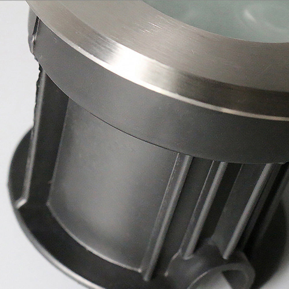 Close-up of Pena metal outdoor step light.