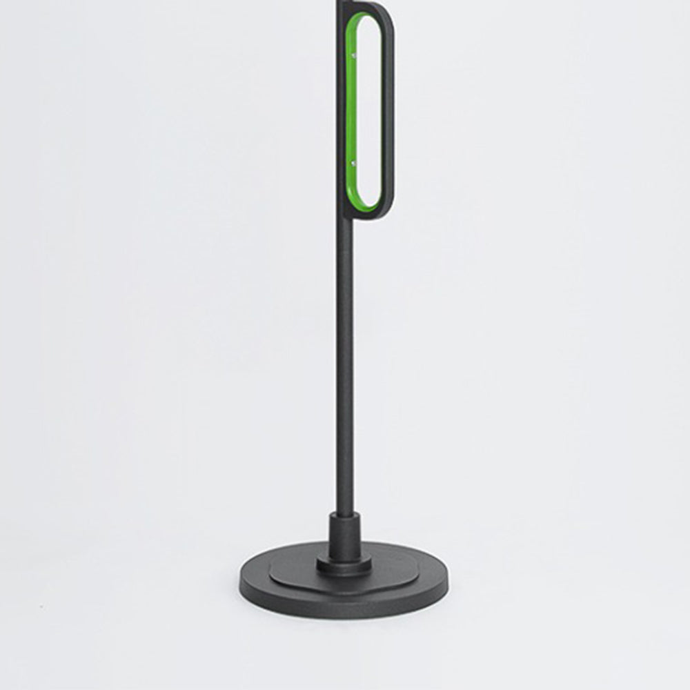 Orr minimalist solar floor lamp, black metal frame