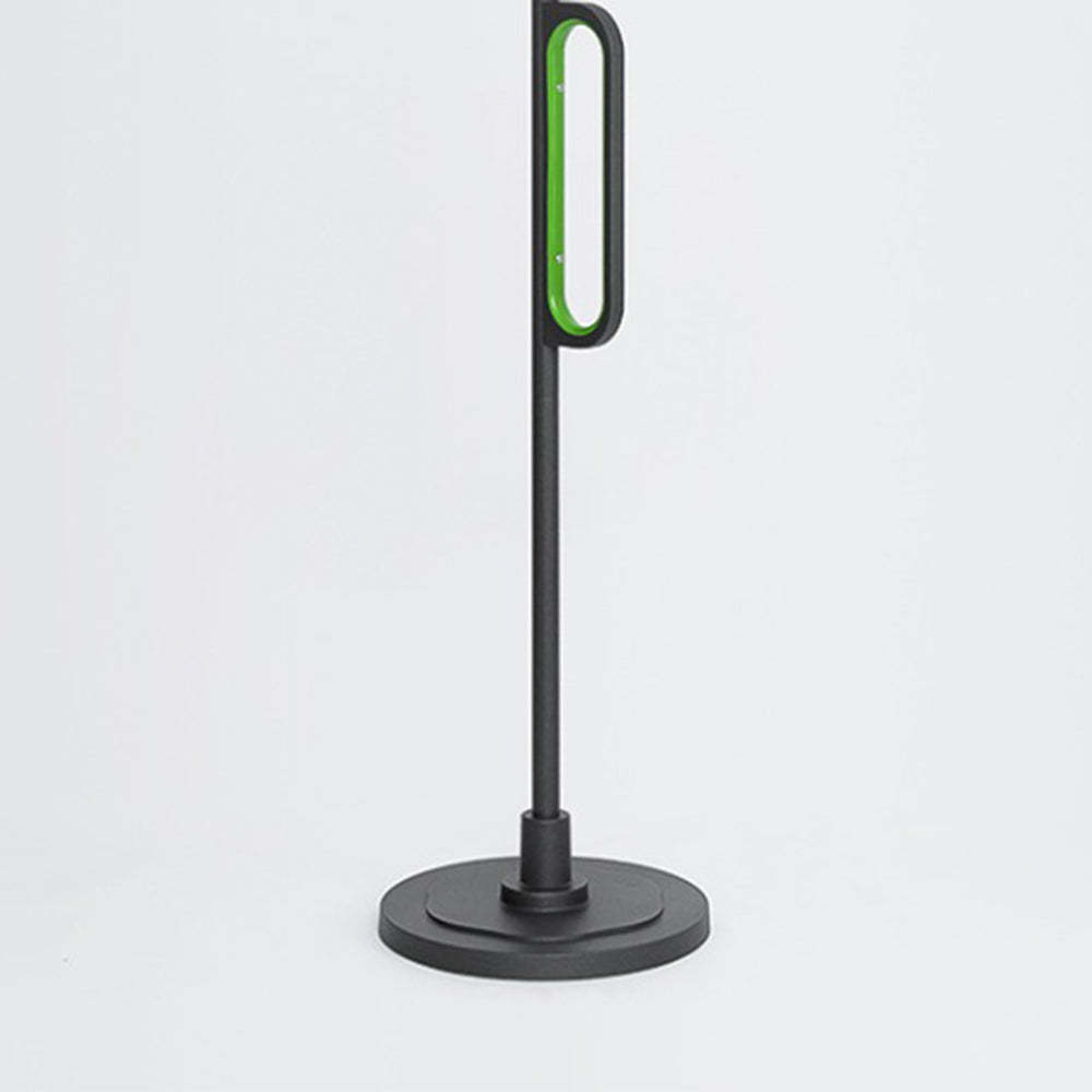 Orr minimalist solar floor lamp, black metal frame