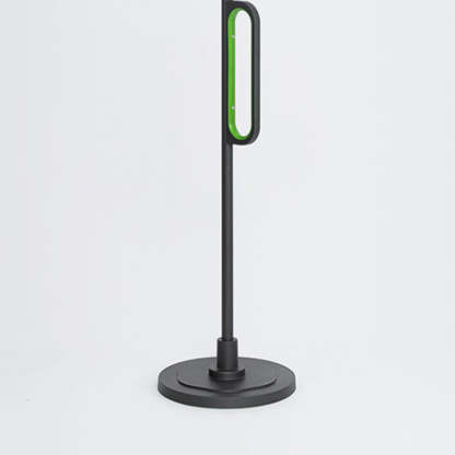 Orr minimalist solar floor lamp, black metal frame