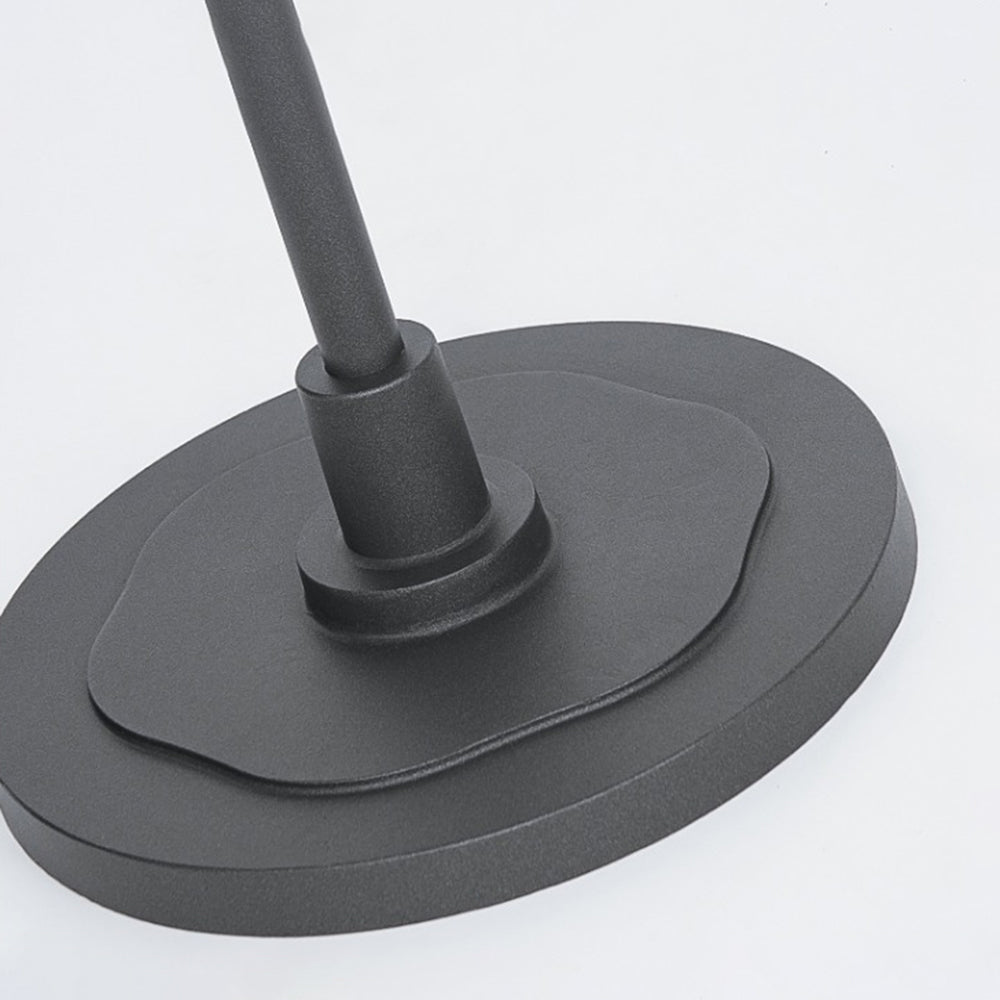 Orr floor lamp base, black metal outdoor lighting