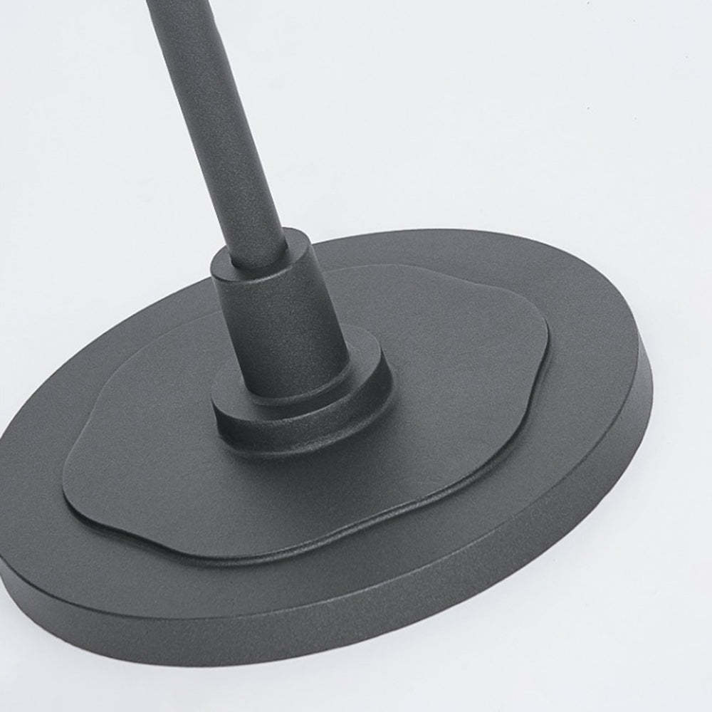 Orr floor lamp base, black metal outdoor lighting