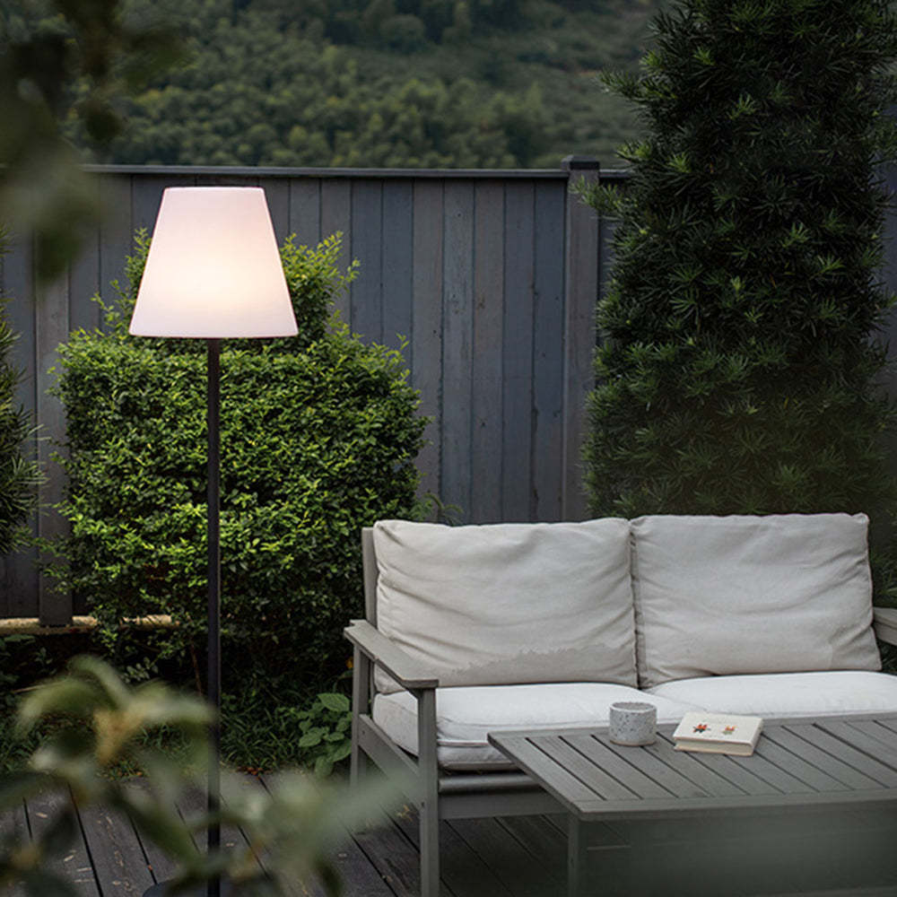 Eryn Scandinavian outdoor lamp on patio