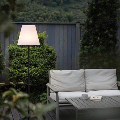 Eryn Scandinavian outdoor lamp on patio