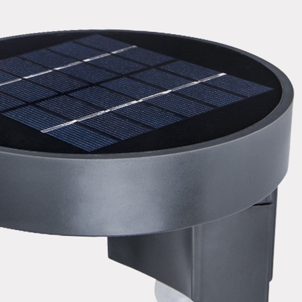 Orr solar wall light: Close-up of solar panel.