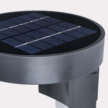 Orr solar wall light: Close-up of solar panel.