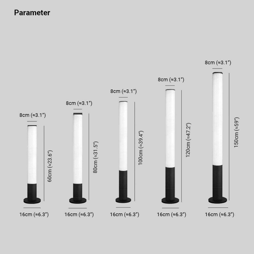 Pena Outdoor Ground Light Dimensions