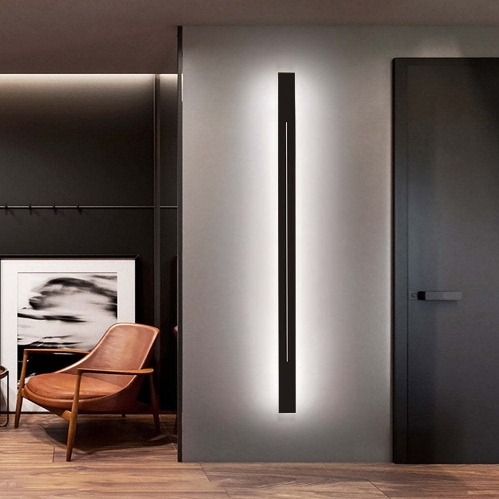 Modern LED wall lamp illuminating interior
