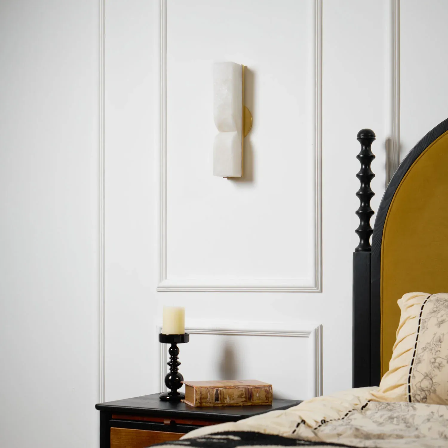 Jade Alabaster Rectangular Modern Wall Light Shades Hallway Bedroom