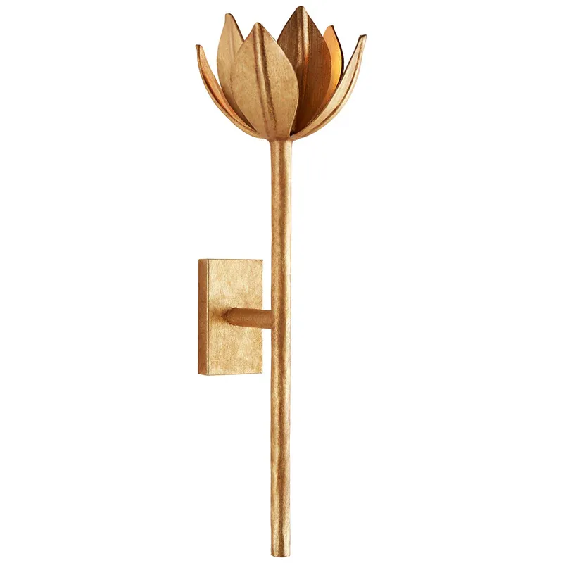 Alessio Vintage Metal Brass White Wall Lamp Dining Room Bedroom