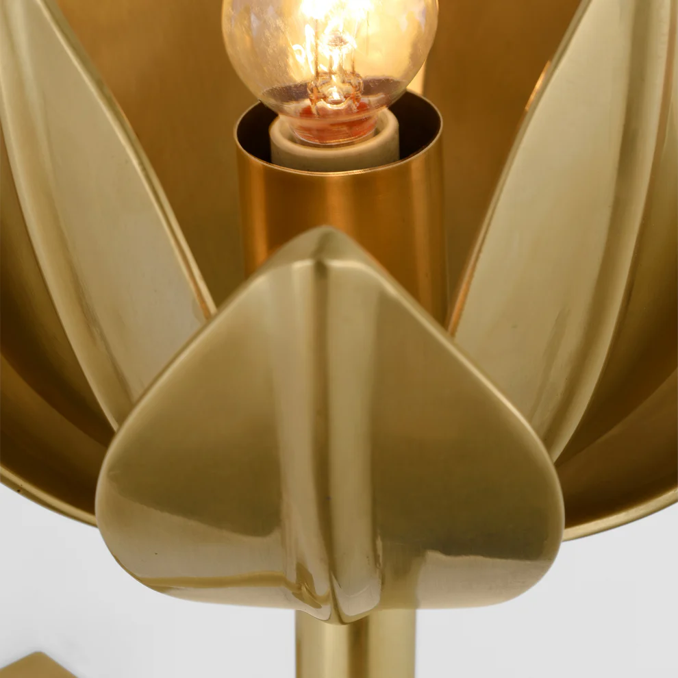 Alessio Vintage Metal Brass White Wall Lamp Dining Room Bedroom