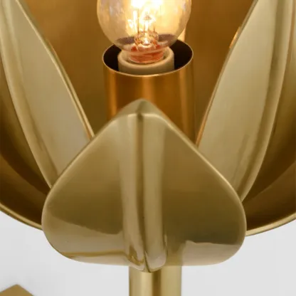 Alessio Vintage Metal Brass White Wall Lamp Dining Room Bedroom