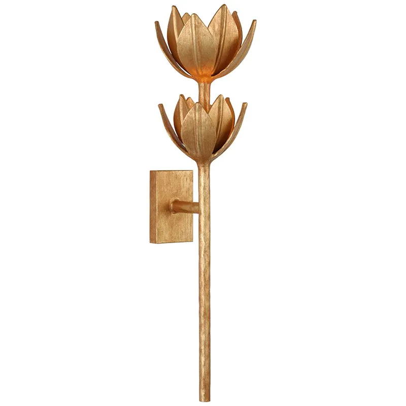 Alessio Vintage Metal Brass White Wall Lamp Dining Room Bedroom