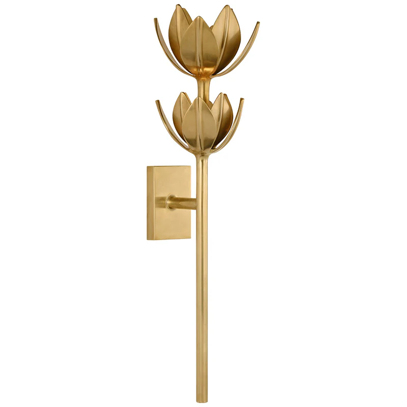 Alessio Vintage Metal Brass White Wall Lamp Dining Room Bedroom