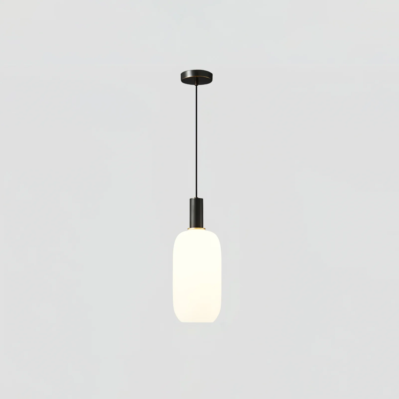 Hailie pendant light, brass and glass, minimalist design