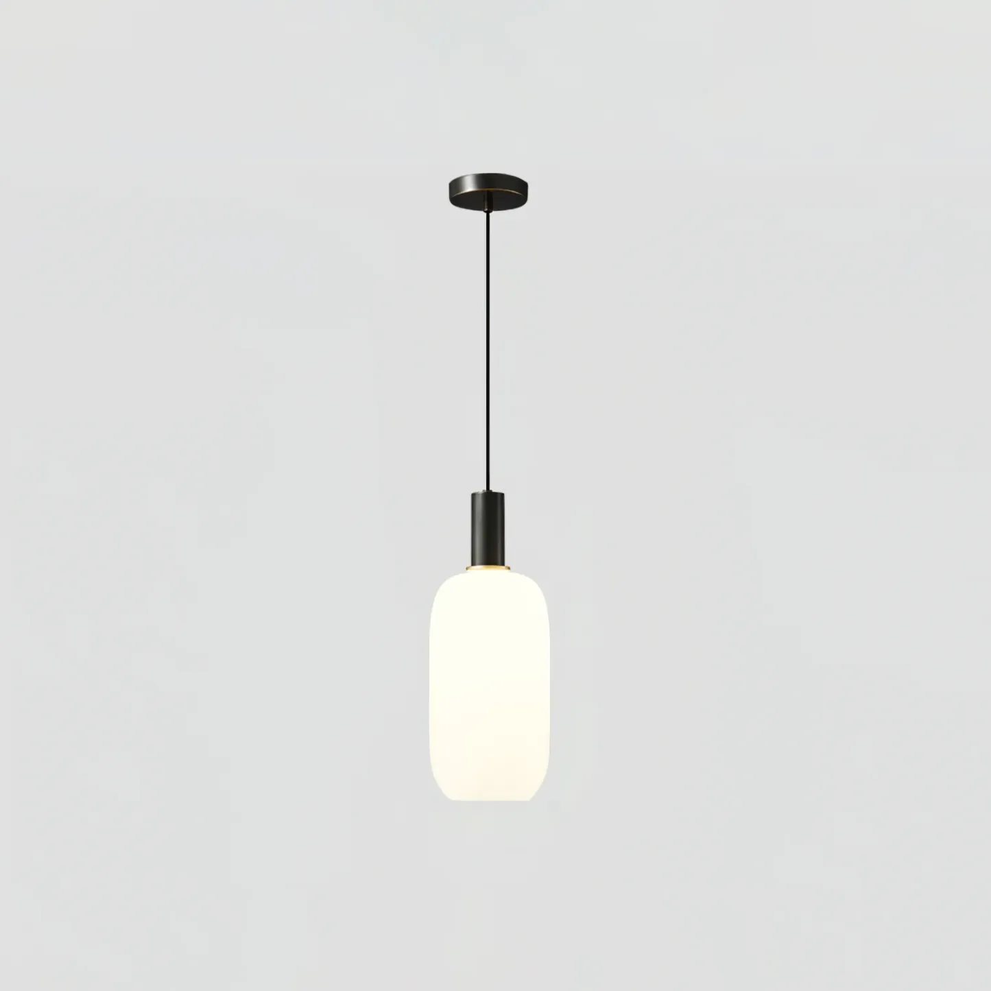 Hailie pendant light, brass and glass, minimalist design