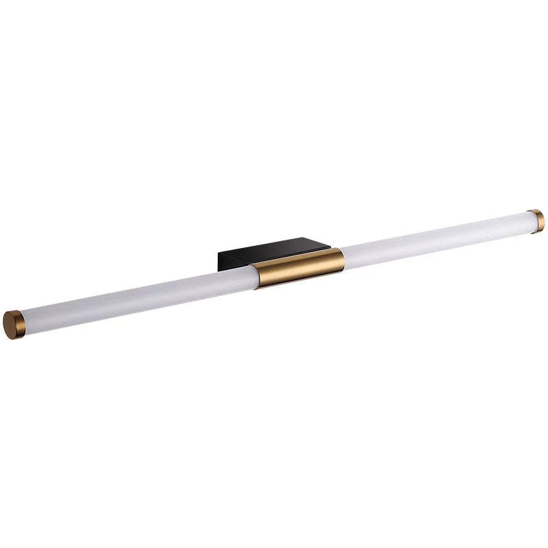 Leigh minimalist linear wall lamp, metal and acrylic.